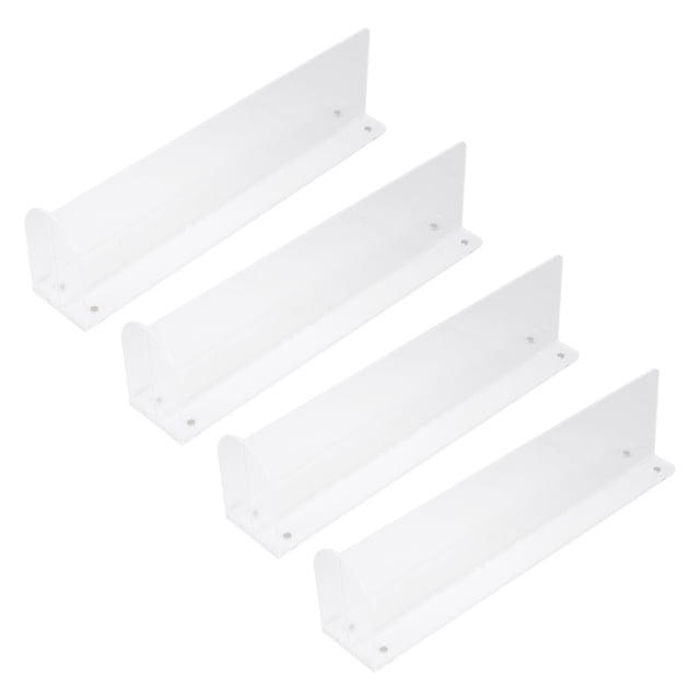 USHOBE 4 Pcs Étagères d'Organisation de Supermarché Transparentes en PVC Réduction de Charge pour Maisons