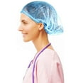 thumbnail image 1 of 100Pcs Disposable Non-Woven Dust Net Caps Food Hygiene Hair Catering Kitchen Hat, 1 of 3