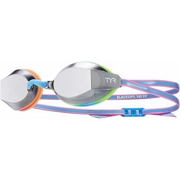 TYR Black Ops Mirrored Junior Fit Goggle - Silver/Blue/Pink