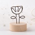 thumbnail image 2 of Titular de la tarjeta de mesa lindo diseño único titular de la foto de la tarjeta de visita con base de madera para la decoración de la oficina en el hogar flor, 2 of 5