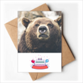 thumbnail image 1 of m Animal Bear Happy Birthday Greeting Cards Envelopes Blank, 1 of 3