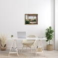 thumbnail image 2 of Stupell Industries Tranquil Hammock Warm Sunlit Porch Rural Garden Painting Metallic Gold Floating Framed Canvas Print Wall Art, Design by Tom Mielko, 2 of 6