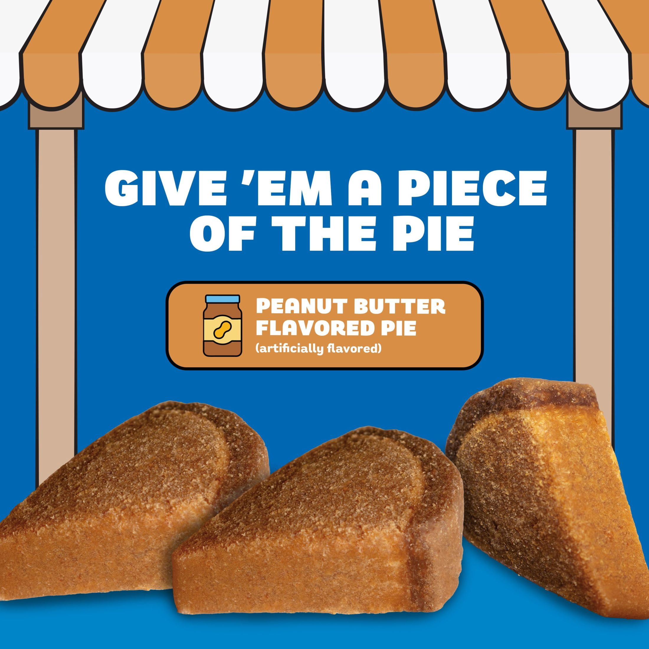 (6 pack) Canine Carry Outs Sweet Shop Peanut Butter Pie (Artificially Flavored) Chewy Dog Treats, 4.5 oz Bag