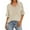 Khaki, variant on VerPetridure Women's V Neck T Shirts Casual Half Sleeve Tops Basic Summer Tees Dressy Casual Elbow Sleeve Blouse Trendy