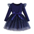 thumbnail image 3 of TBWNWG Girls Long Sleeve Gradient Star Dress Formal Party Gown for Autumn Winter Fashion Occasions,Sizes 1-2 Years, 3 of 9