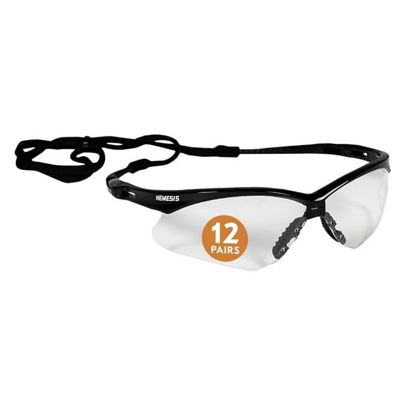 Gafas de seguridad KLEENGUARD V30 Nemesis, lente transparente y marco negro