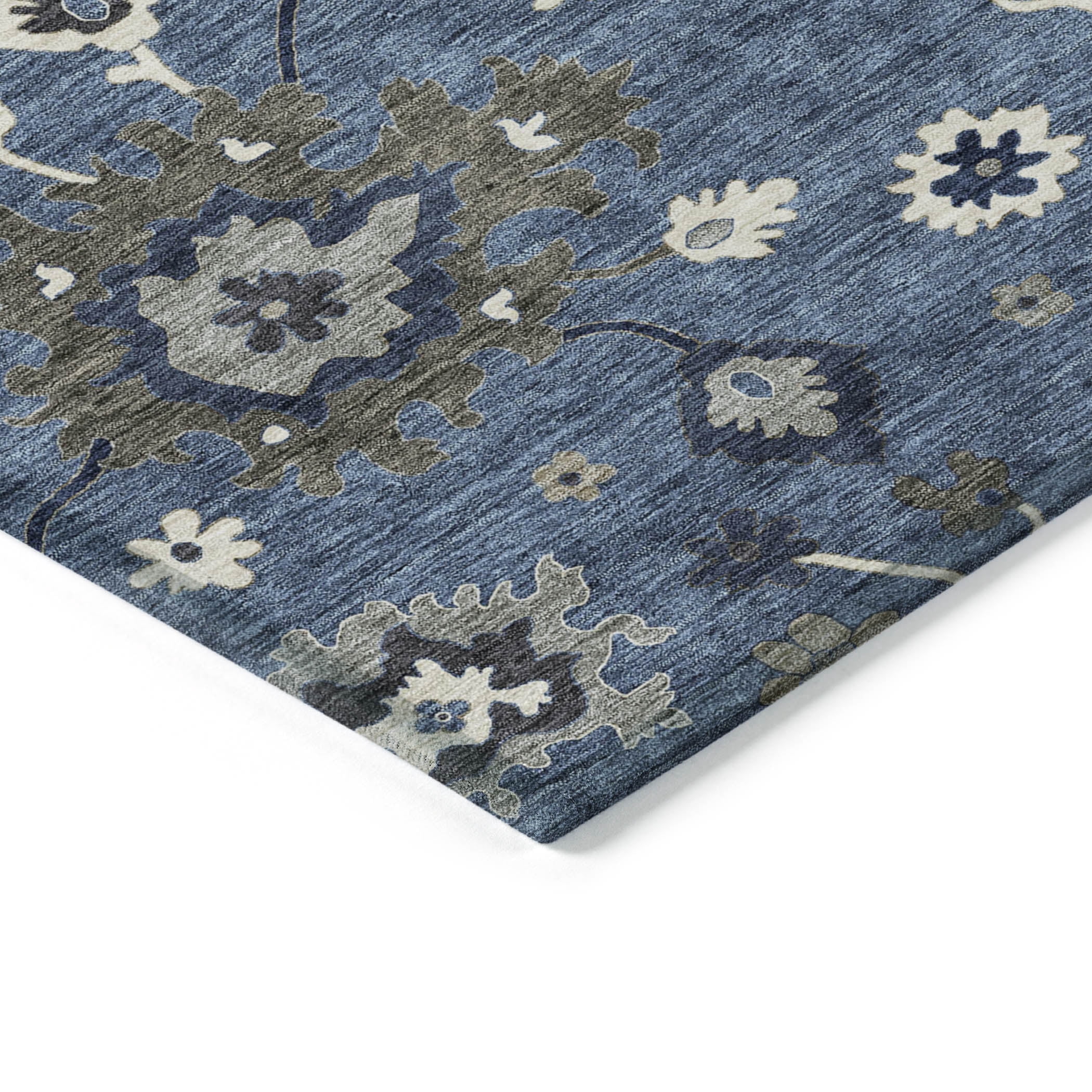 Addison Rugs Chantille Indoor/Outdoor Traditional Oushak Blue Washable Rectangle Rug, 8' x 10'