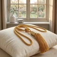 thumbnail image 2 of Evideco French Home Goods Hugues Luxury and Glam Yellow Curtain Tiebacks, 2 of 10