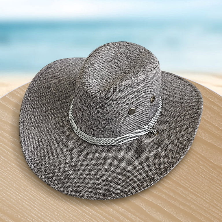 Cheers US Straw Cowboy Hat, Wide Brim Foldable Sun Hat for  display picture 1
