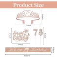 thumbnail image 2 of Juesly Decoraciones De 75 Cumpleaños Para Mujeres, Incluyendo Banda De 75 Cumpleaños Para Mujer, Corona/Tiara, Velas De Cumpleaños Y Decoración Para Tarta De 75 Cumpleaños, Oro Rosa, 75 Regalos De Cum, 2 of 5