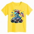 thumbnail image 4 of TOWED22 Boys Summer Tops Short Sleeve Crew Neck T-Shirts Lightweight Comfortable Casual Tee Shirts(Yellow,2-3 Y), 4 of 4