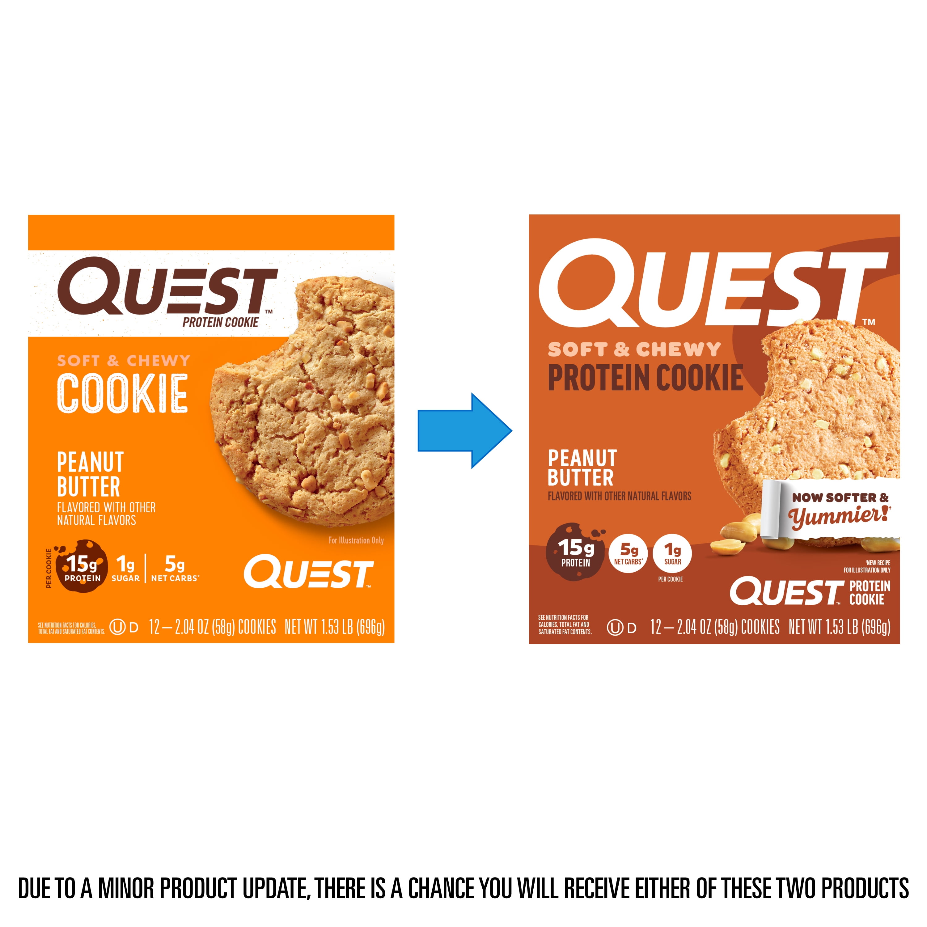 Quest Protein Cookie, Peanut Butter, 15g Protein, 12 Ct