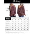 thumbnail image 5 of Sudadera INFITTY para mujer con hombros descubiertos, color verde oscuro, talla L, 5 of 5