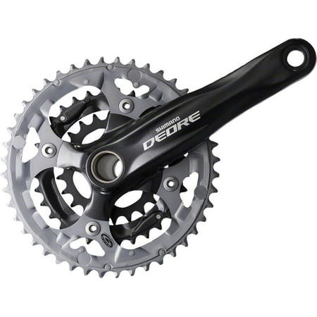 Shimano Deore M590 9-Speed 175mm 26/36/48t Crankset, Black, with Bottom Bracket