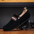 thumbnail image 5 of BXSRUTA Men's Plus Size Slip-On Loafers, Round Toe Casual Comfort Shoes with Vegan Leather, 5 of 8
