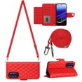 thumbnail image 5 of Charm Style for Moto G Stylus 5G 2022 Case RFID Blocking Wallet Card Holder Leather PU Flip Cover Lanyard Crossbody Strap Women Girl Magnetic Clasp Kickstand for Motorola Moto G Stylus 5G 2022, Red, 5 of 8