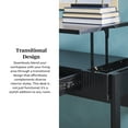 thumbnail image 4 of Walker Edison Transitional Reeded Lift-Top Desk with Drawer, Black, 4 of 23