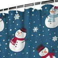 thumbnail image 3 of Blue Christmas Snowman Pattern Shower Curtain 84"x72" ,Bathroom Decorative Shower Curtains Set with 12 Hooks,Modern Waterproof Washable Shower Curtain, 3 of 6