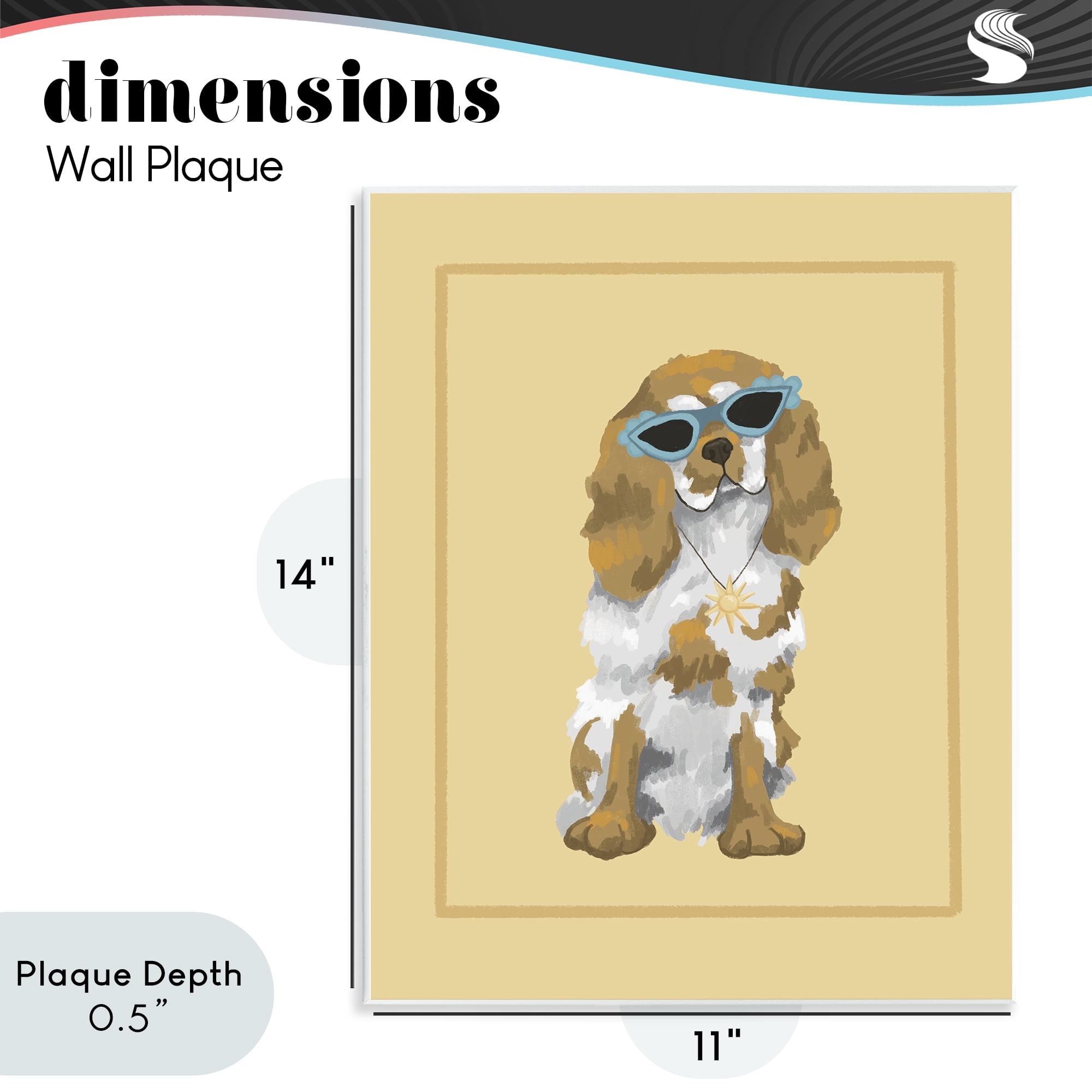 Stupell Industries Coolest Dog & Sunglasses Wall Plaque Art, design by Sadie Harper