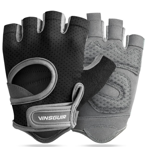 Guantes de entrenamiento VINSGUIR para mujer, levantamiento de pesas, gimnasio, negros