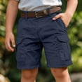 thumbnail image 2 of CAIVO Boys Cargo Shorts For Kids With Multiple Pockets Outdoor Play Leisure Shorts For Boys Lightweight Summer Child Breathable Comfort, 2 of 4