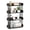 Black, variant on 4-Tier Anti-Tipping Open Bookcase with Elevated Legs,  Rustic Brown Display Rack for Home Office