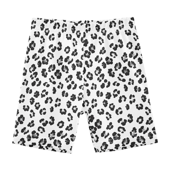 joogoo Leopard Pattern White Girls Lined Shorts Bike Dance Bottoms 6T