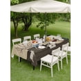 thumbnail image 3 of Outdoor Tablecloth with Umbrella Hole and Zipper, Texas Stars Vintage Rectangle Table Cloth 60x120 Inch Waterproof Tablecloth, Bless OurHome Pots Country Wood Grain Picnic Table Cover for Patio, 3 of 7