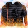 thumbnail image 2 of Veste Rembourrée à Fermeture Éclair Slim Fit Automne et Hiver pour Homme avec Poches, 2 of 6
