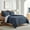 Navy, variant on Levtex Home - Reede Muslin Cream Duvet Cover Set - Full/Queen Duvet Cover + Two Standard Pillow Cases - Muslin - Cream - Duvet Cover (90 x 94in.) and Pillow Case (26 x 20in.) - Cotton