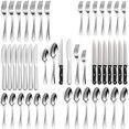 thumbnail image 1 of Juego de Cubiertos de Plata de 48 Piezas con Cuchillo Afilado para Carne - Cubiertos de Acero Inoxidable Duro con Cucharas/Tenedores/Cuchillo de Cena Pulidos Como Espejo para Comer(Plateado 48), 1 of 7
