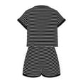 thumbnail image 7 of hotojiny Women Tracksuit 2 Piece Outfits Summer Casual Short Sleeve Tops and Wide Leg Shorts Matching Set Workout Sets, 7 of 7