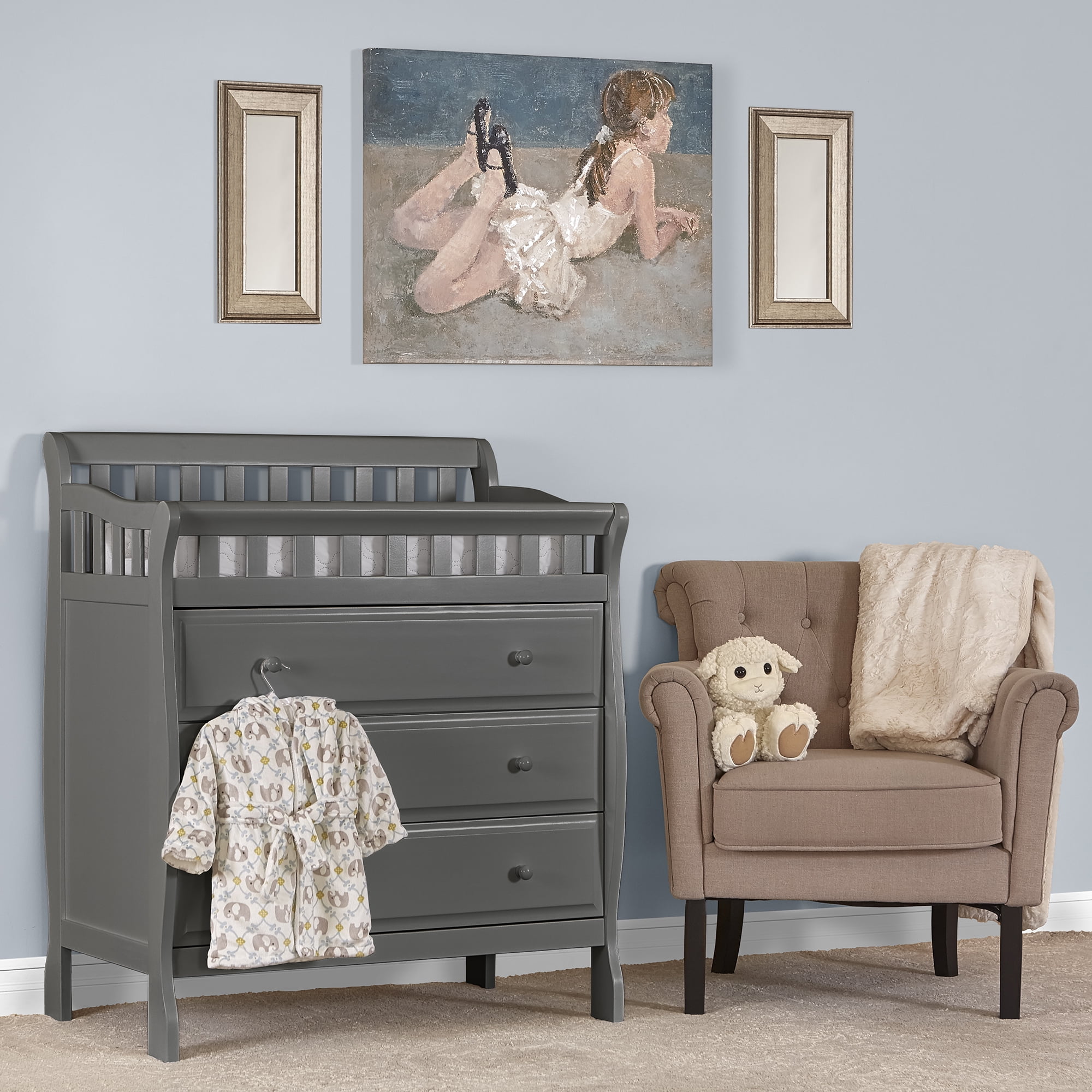 Dream On Me Dream On Me Ridgefield Changing Table in Storm Grey 