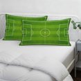 thumbnail image 4 of Soccer Field Throw Pillow Cover 20 x 26 Inch Decorative Pillow Cover Green Birdseye View Athletic Sporty Lumbar Pillowcase Seasonal Rectangle Cushion Case for Couch Sofa Bed Living Room, 4 of 9