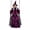 Purple, variant on Life Size Green Hanging Witch Halloween Decoration, 70.87 Inch Animated Flying Witch Yard Decor, Battery Operated Outdoor Tree Hanging Prop with Flowing Cape for Porch, Lawn, Garden, Haunted House