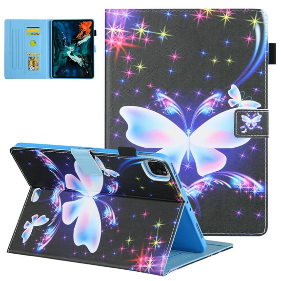 iPad Air 4th Gen Case 10.9", iPad Pro 11 Case 2021/2020/2018, Allytech PU Leather Slim Auto Sleep Wake Shockproof Kickstand Pencil Holder Case Cover for Apple iPad Air 4, iPad Pro 11,Butterfly