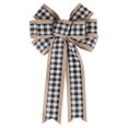 thumbnail image 3 of Coxeer Christmas Bows Linen DIY Large Ribbon Bows Wreath Bowknots Tree Topper Bows, 3 of 4