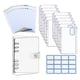 thumbnail image 1 of 6 anillas Carpeta de cuaderno A6 Carpeta de presupuesto con etiquetas adhesivas Pegatinas Sobres de presupuesto Sobres con cremallera para oficina Esc , Claro SOLEDAD Presupuesto de la carpeta, 1 of 8