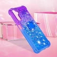 thumbnail image 6 of Clear Case for Samsung Galaxy A14 5G with Kickstand for Girls Women, Liquid Glitter Sparkle Bling Cute Case Gradient Quicksand Cover for Samsung Galaxy A14 5G JB Purple Navy, 6 of 16