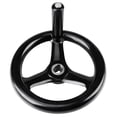 thumbnail image 4 of Volante De Máquina Negro, Volante De Diseño De 3 Radios, Taller De Fábrica Industrial Para Máquinas Herramienta Cergrey Handwheel, 4 of 8
