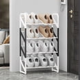 thumbnail image 4 of Qocolhg 4-Tier Shoe Rack Shoe Organizer, Sturdy Shoe Rack for Closet & front Door Entrance Entryway with Spacious Top and Strong Metal Shelves Industrial Style Free Standing Storage Shelves, Black, 4 of 9