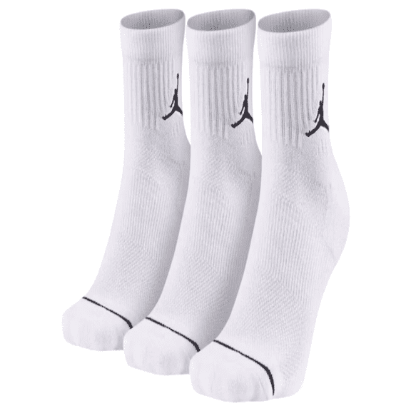 Nike Jordan Everyday Ankle Socks Mens 3 Pairs White Sportswear DX9655 100 Size M