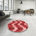 thumbnail image 4 of Ahgly Company Machine Washable Indoor Rectangle Transitional Red Area Rugs, 3' x 5', 4 of 7