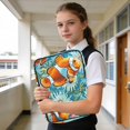 thumbnail image 6 of Haosy Accordion File Organizer Zipper Binder 500 Sheet 6-Tab Expanding File Folder Multi-Pocket 1.2 Inch 3 Ring Clownfish and Coral, 6 of 7