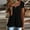 Black, variant on Plus Size Women Shirts Gray Causal Solid Short Sleeve V-Neck Tops Blouse T-Shirt