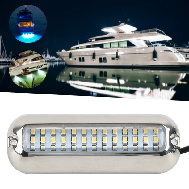 Ymiko Led Underwater Light, Underwater Boat Lamp 5.2w Underwater Lights Led Transom Light 39leds For Pontoon For Boats For Yachts For Sailboat Blue,wh