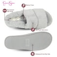 thumbnail image 3 of Jessica Simpson Womens Plush Faux Fur Fuzzy Slide on Open Toe With Elastic Backstrap, 3 of 9