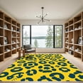 thumbnail image 2 of ODIKA 8'x10' Machine Washable Non-Slip Area Rug, Retro Chic Spotted with Animal Motifs and Layered Contrast High Traffic Rug, Yellow, 901578, 2 of 7
