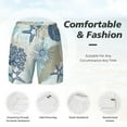 thumbnail image 6 of Picia Algae Corals and Seashells pattern Mens Swim Trunks with Compression Liner Stretch Beach Shorts Quick Dry with Zipper Pockets No-Chafing Board Shorts-3X-Large, 6 of 9