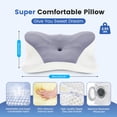 thumbnail image 5 of JIOABL Queen Size Ergonomic Contour Memory Foam Pillow Set of 2, Cervical Neck Pillow with Cooling Case for Neck Pain Relief, Dark Gray, 5 of 8